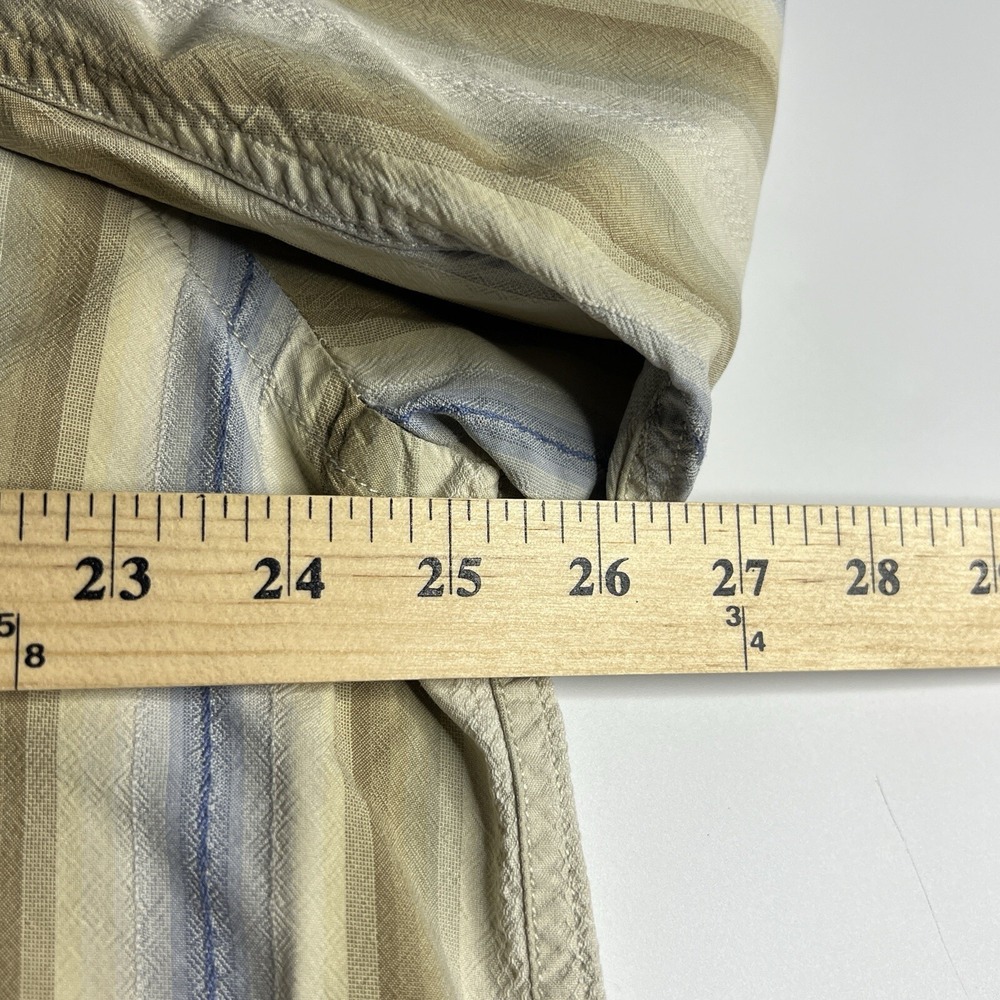 Tommy Bahama Silk Shirt Men's Size XL Striped Long Sleeve - Picture 8 of 9